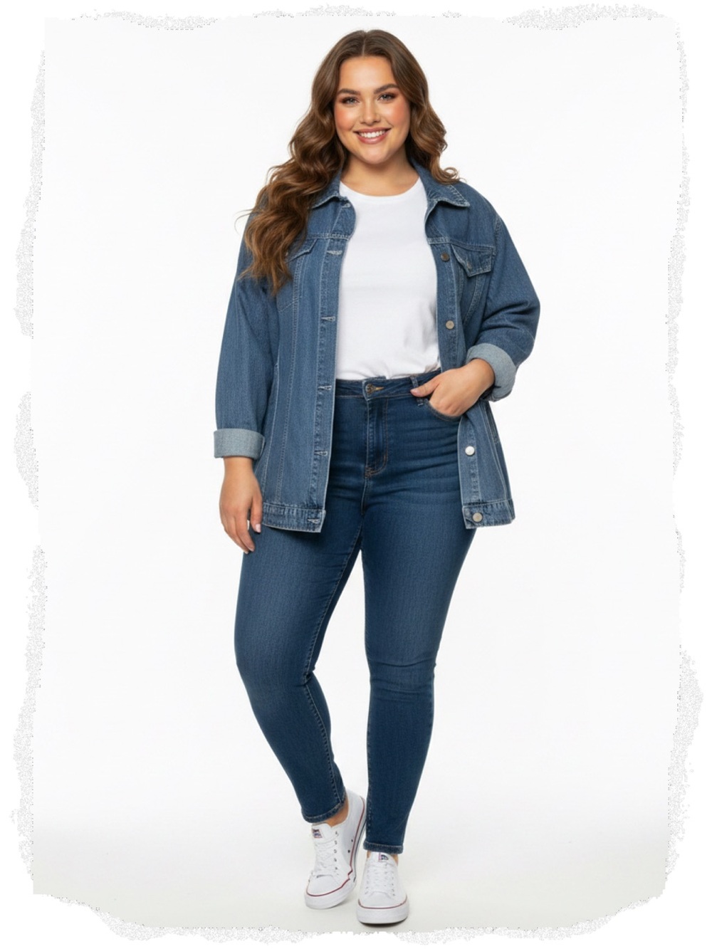 Women's Relaxed Denim Jacket โข NWT โข 23" p2p..29" length